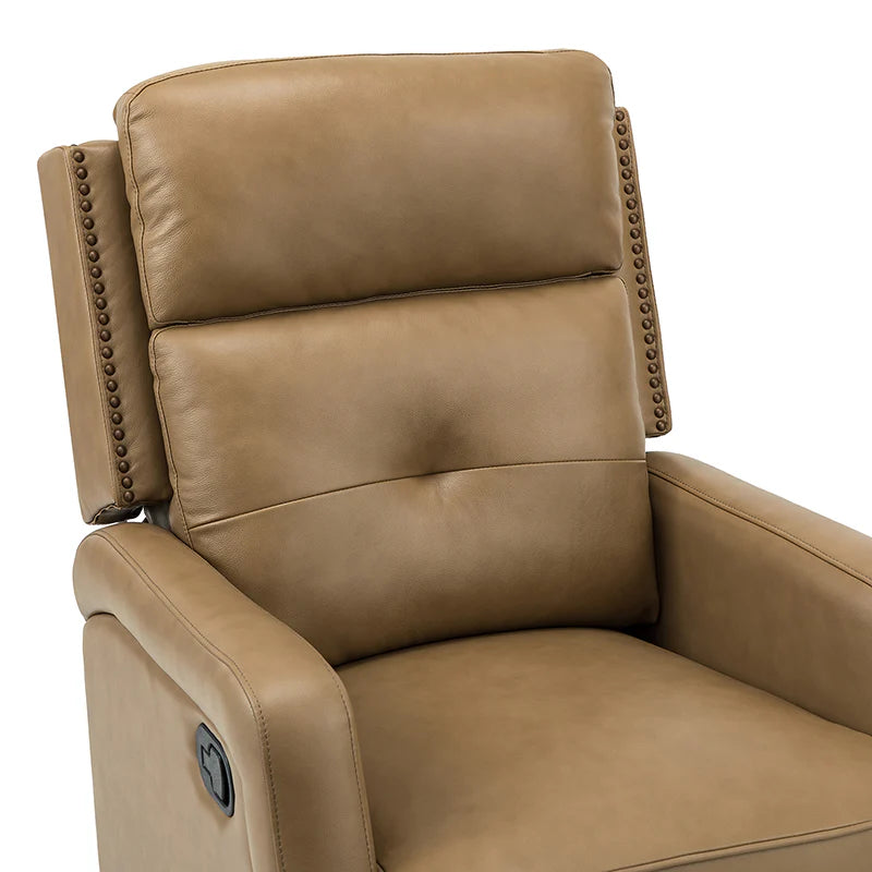 Benito 28.74 Wide Genuine Leather Swivel Rocker Recliner