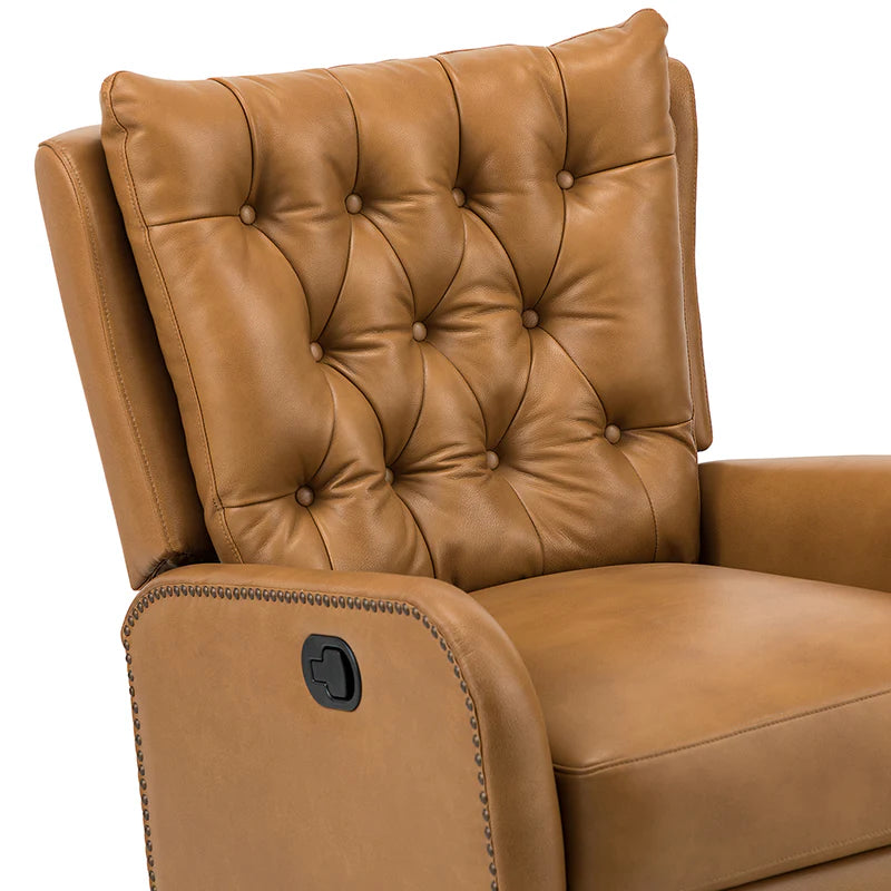 Francisco Genuine Leather Manual Swivel Recliner