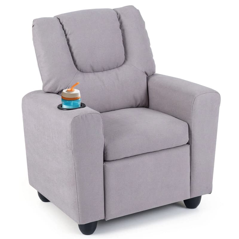 Kids Recliner Chair with Cup Holder & Side Pocket. Adjustable Toddler Lounge Sofa. Ergonomic Children Armchairs for Boys Girls Age 3+. 150lbs