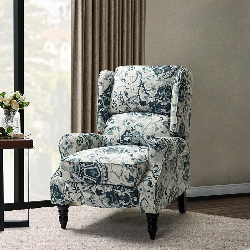 Erdeni Upholstered Manual Wingback Recliner Chair