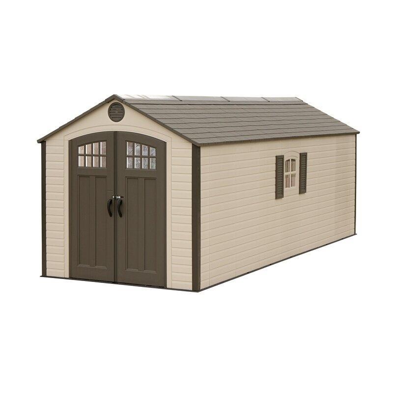 8 ft. W x 20 ft. D Plastic Storage Shed