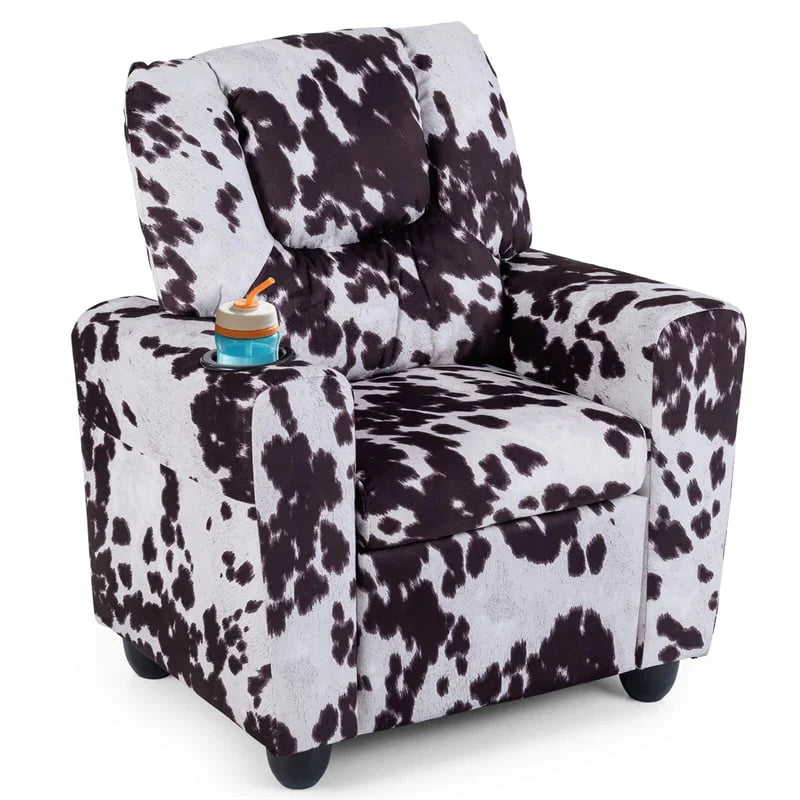 Kids Recliner Chair with Cup Holder & Side Pocket. Adjustable Toddler Lounge Sofa. Ergonomic Children Armchairs for Boys Girls Age 3+. 150lbs