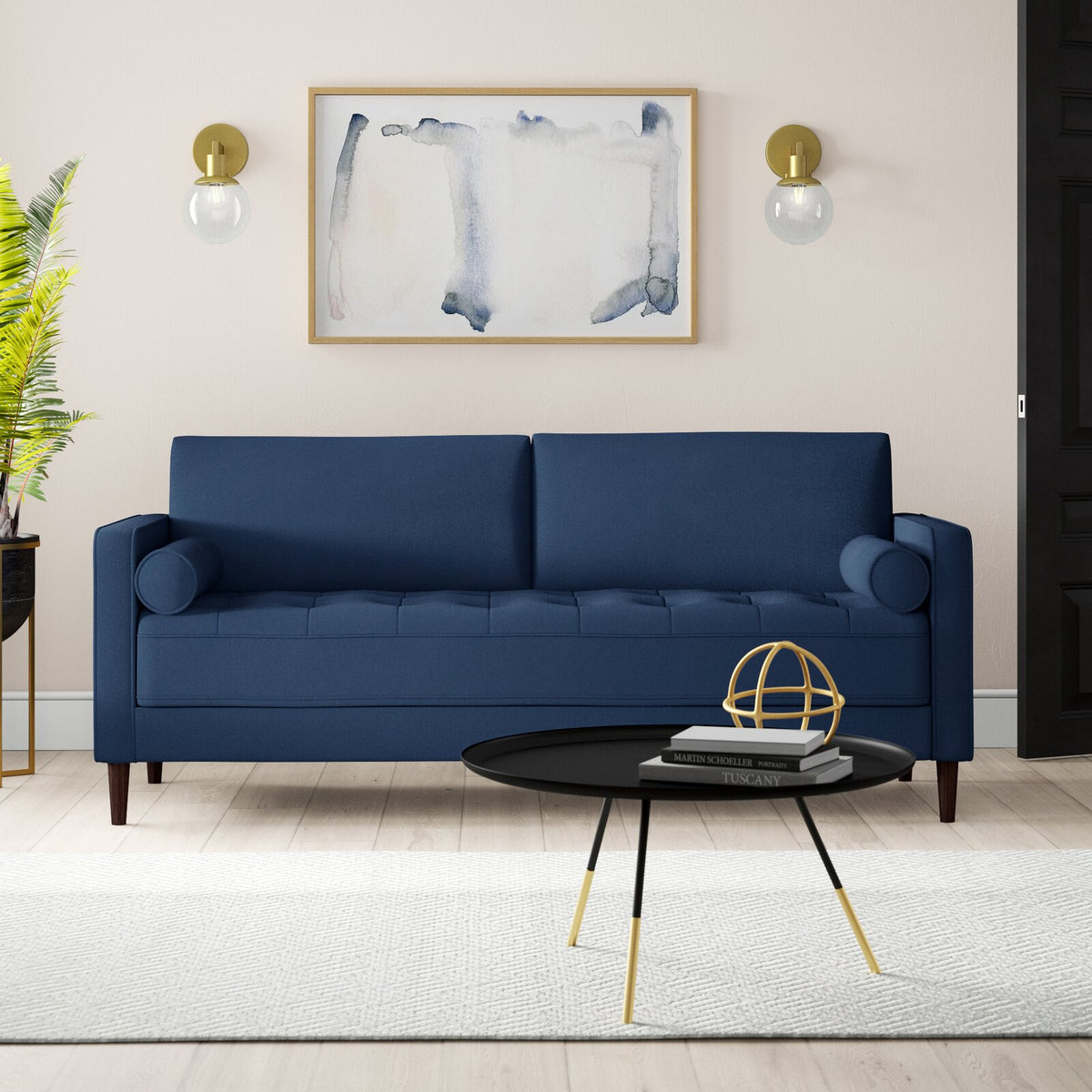 Garren 75.6'' Square Arm Tufted Sofa