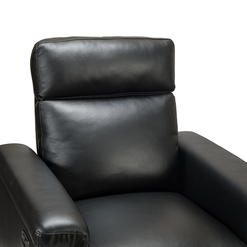 Lea 36.02 Wide Genuine Leather Power Recliner