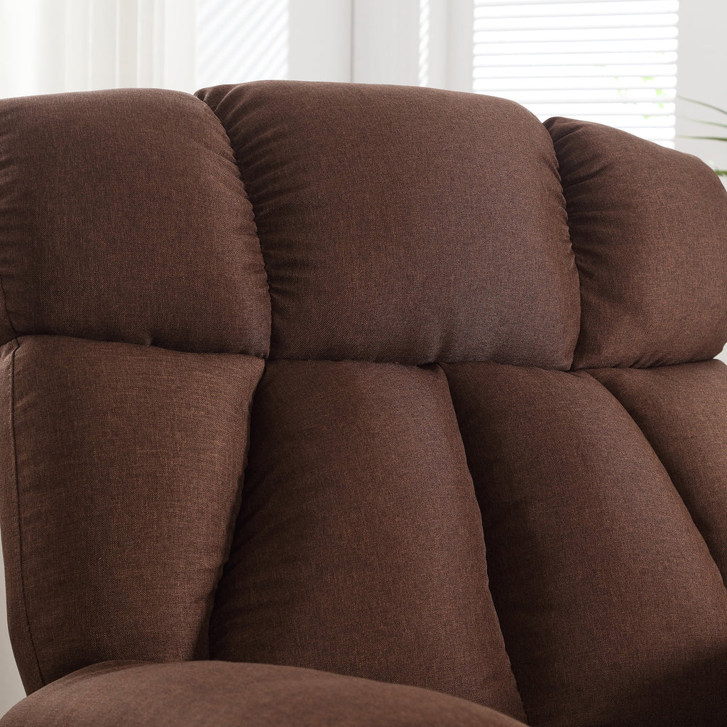 JONPONY Power Lift Recliner Chair Recliners for Elderly with Heat and Massage Recliner Chair for Living Room with Infinite Position and Side Pocket. USB Charge Port. Brown