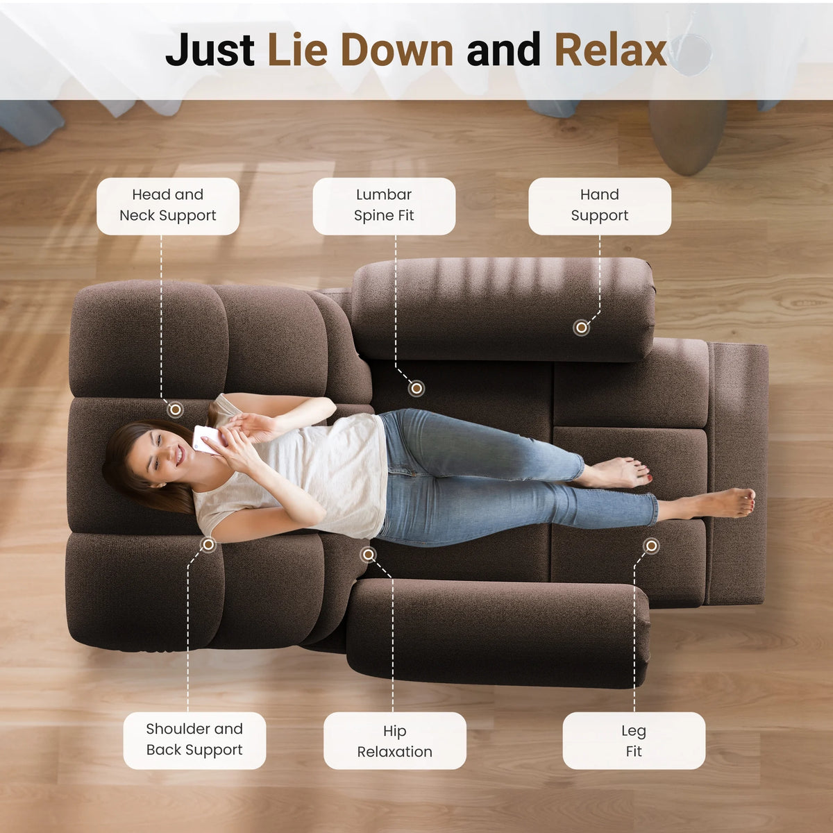 Power Recliner Chair. Electric Recline Sofa Chair for Adults with USB Port. Comfy Teddy Fleece Adjustable Cloud Sofa. Tool - Free Setup. Beige White