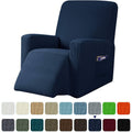 Subrtex Recliner Chair Cover Reversible Recline Sofa Slipcover with Side Pockets (Small. Wine). Red
