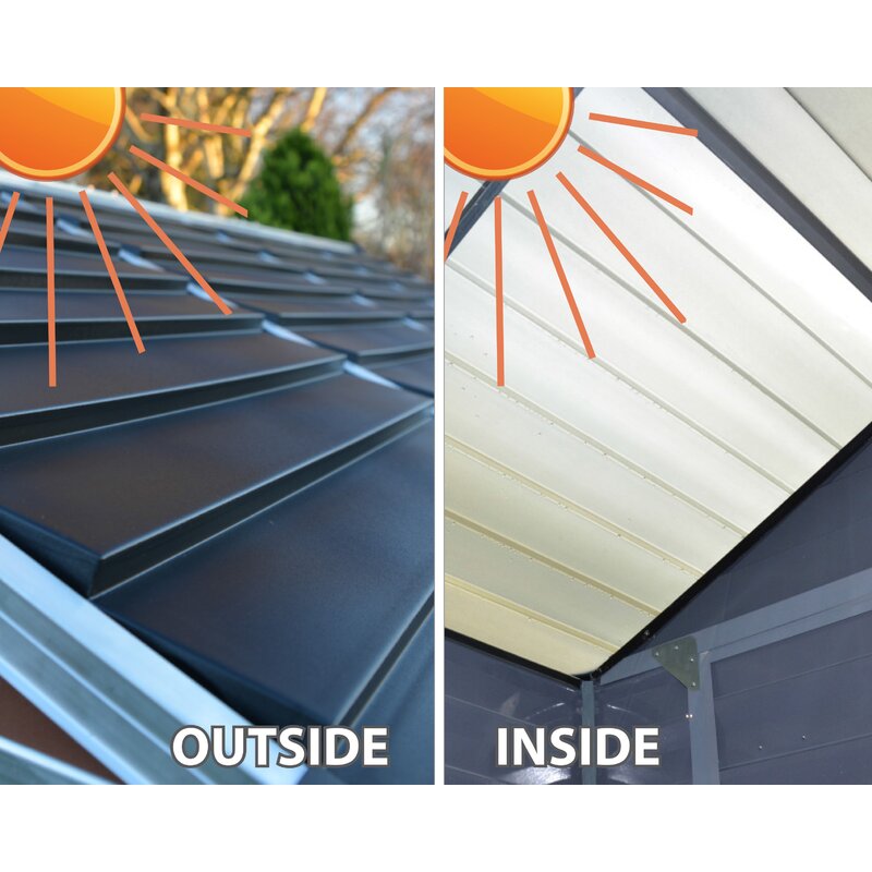 Skylight 6 Ft. W X 12 Ft. D Plastic Storage Shed