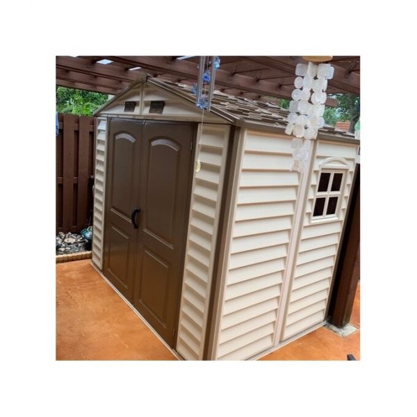 8 ft. W x 5.5 ft. D Plastic Storage Shed