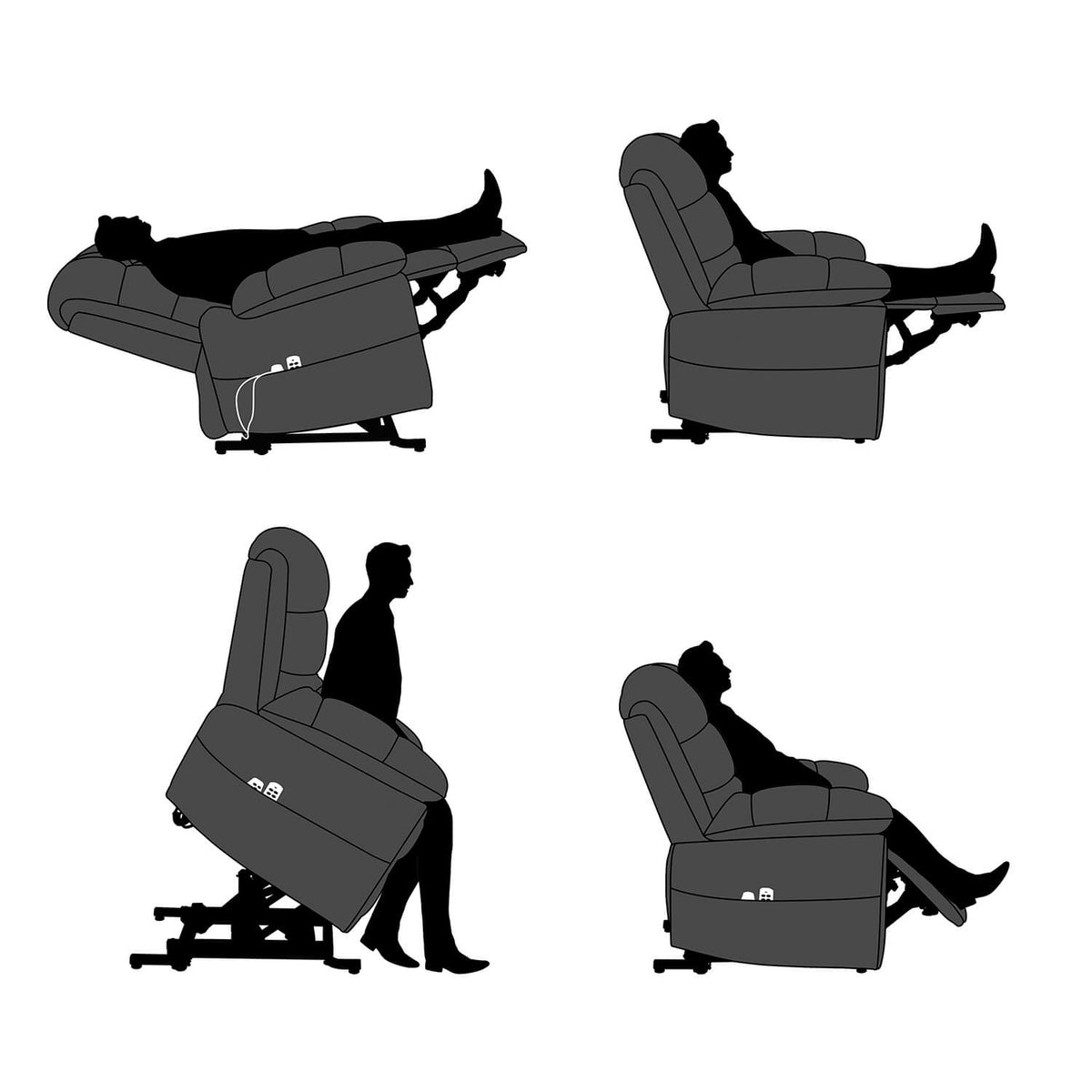 Zero Gravity Power Lift Recliner Chair. Three Motor