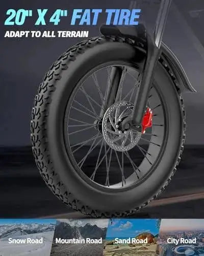 Bopzin Q20PRO Electric Bike – 2000W Dual-Motor Fat-Tire E-Bike. 52V/40Ah Battery