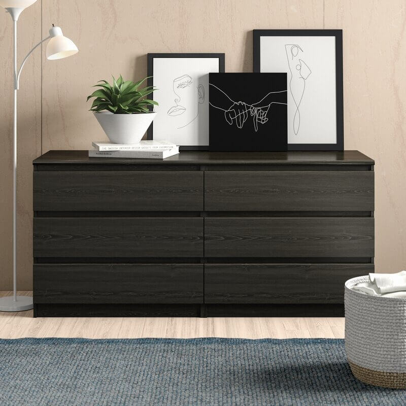 Kepner 6 Drawer 60.5 W Double Dresser