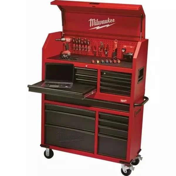 46 IN. 8-DRAWER ROLLER CABINET TOOL CHEST IN RED/BLACK TEXTURED