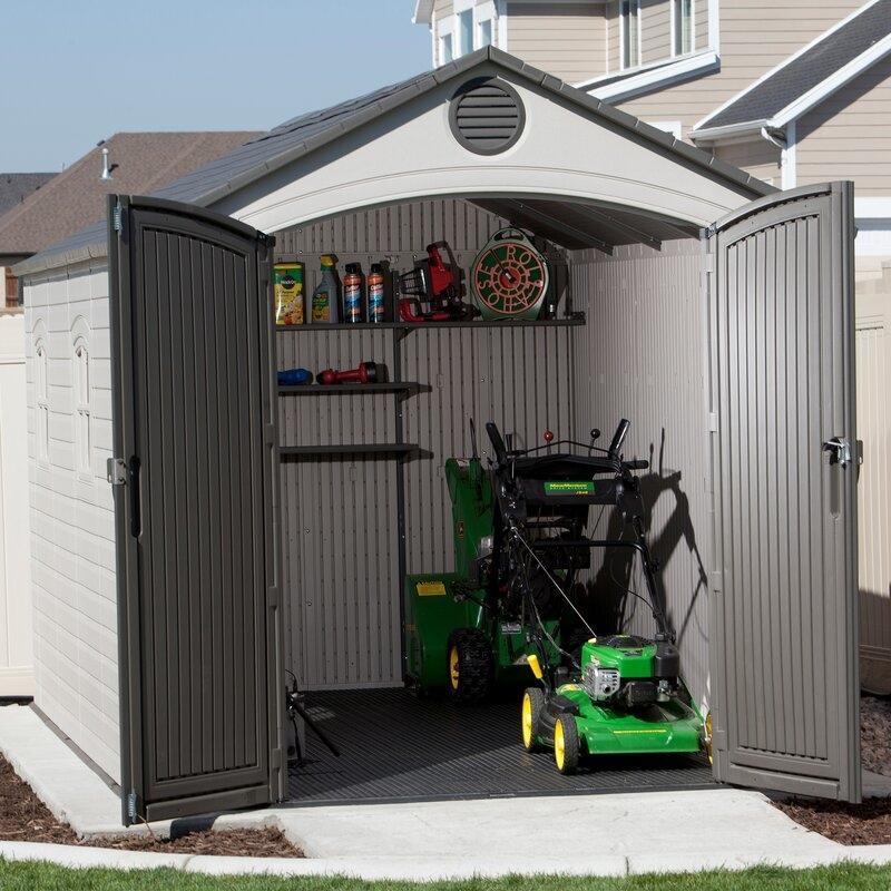 8 ft. W x 12.5 ft. D Plastic Storage Shed
