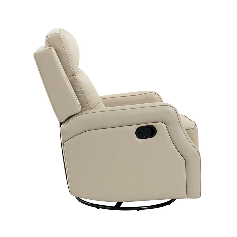 Benito 28.74 Wide Genuine Leather Swivel Rocker Recliner