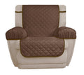 Mainstays 3-Piece Reversible Microfiber Recliner Chair Pet Cover Protector. Chocolate/Tan. Brown