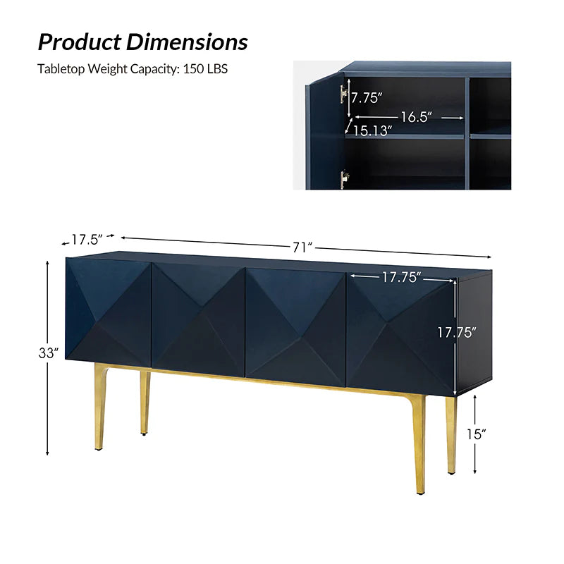 Ottone 71 Wide Sideboard