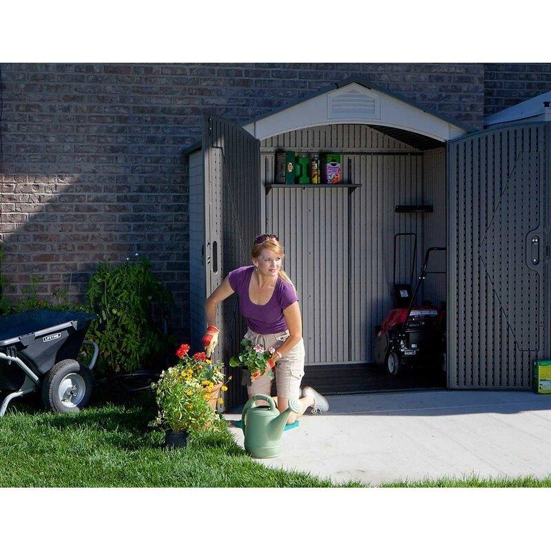 7 ft. W x 4 ft. 7 in. D Plastic Storage Shed