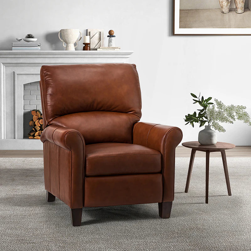 Eliana 33.07 Wide Genuine Leather Manual Recliner