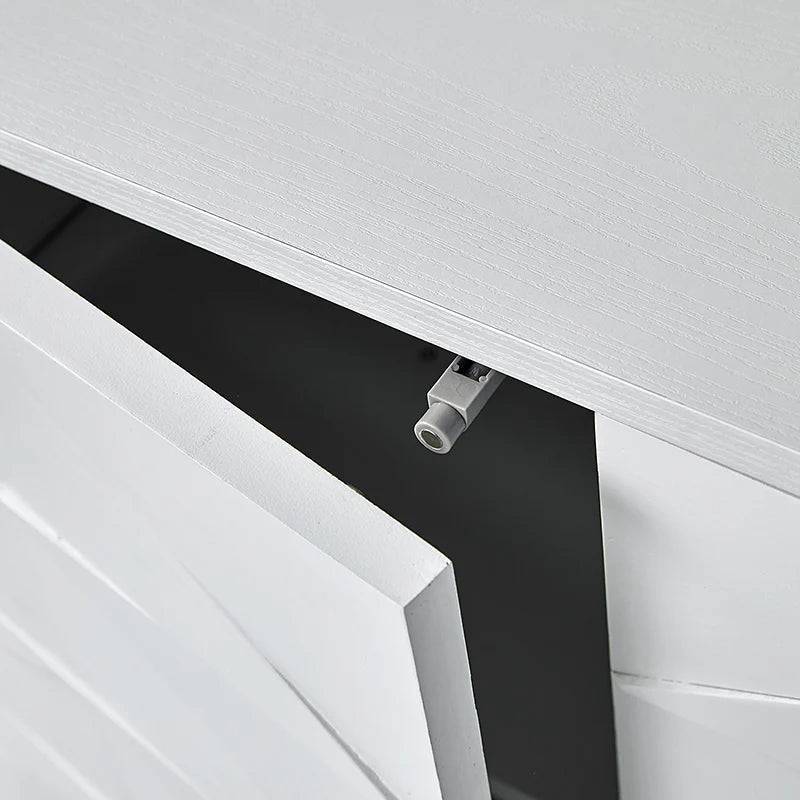 Beat Mid-century Modern 4-door Sideboard with Adjustable Shelf