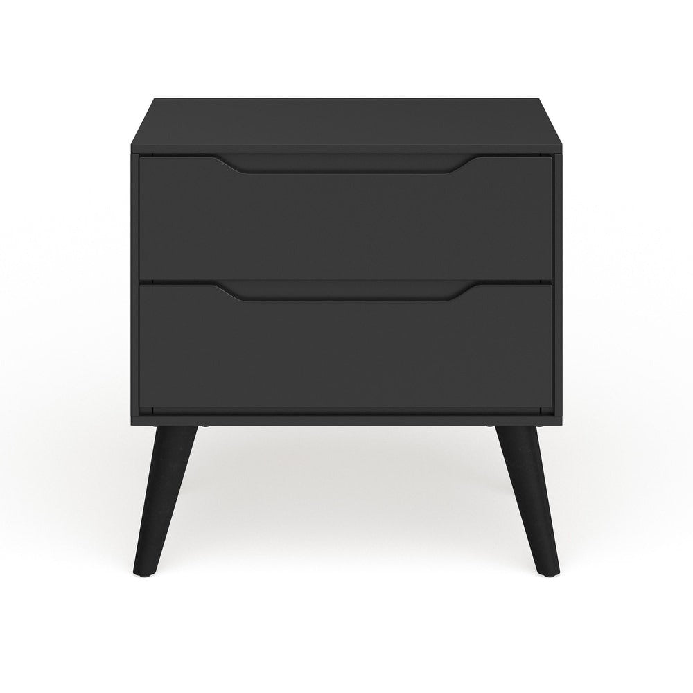 Bodo Mid-century Modern Wood 2-Drawer Nightstand by Carson Carrington