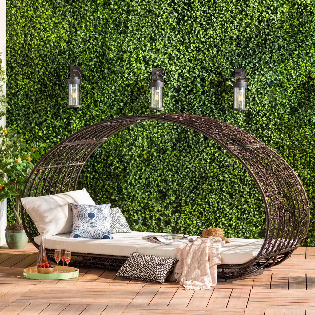 Lavina 91.26'' Aluminium.Wicker Outdoor Patio Daybed