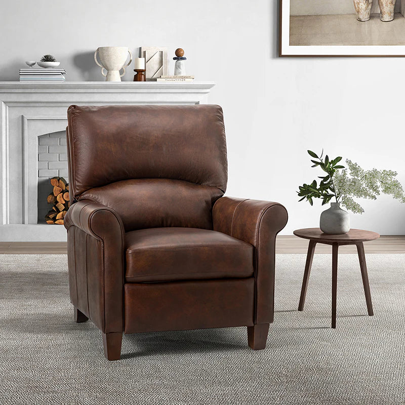Eliana 33.07 Wide Genuine Leather Manual Recliner