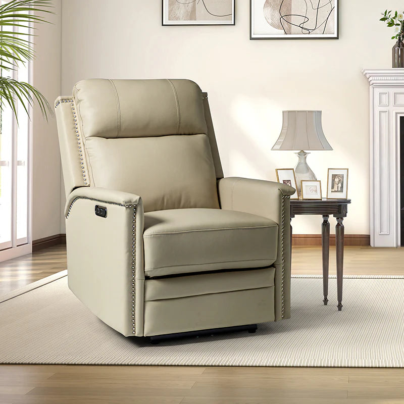 Ottfried Genuine Leather Power Recliner