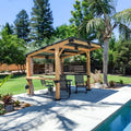 12' W x 10' D Solid Wood Patio Gazebo
