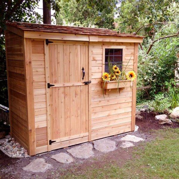 8.5 ft. W x 4.5 ft. D Solid Wood Lean-To Storage Shed
