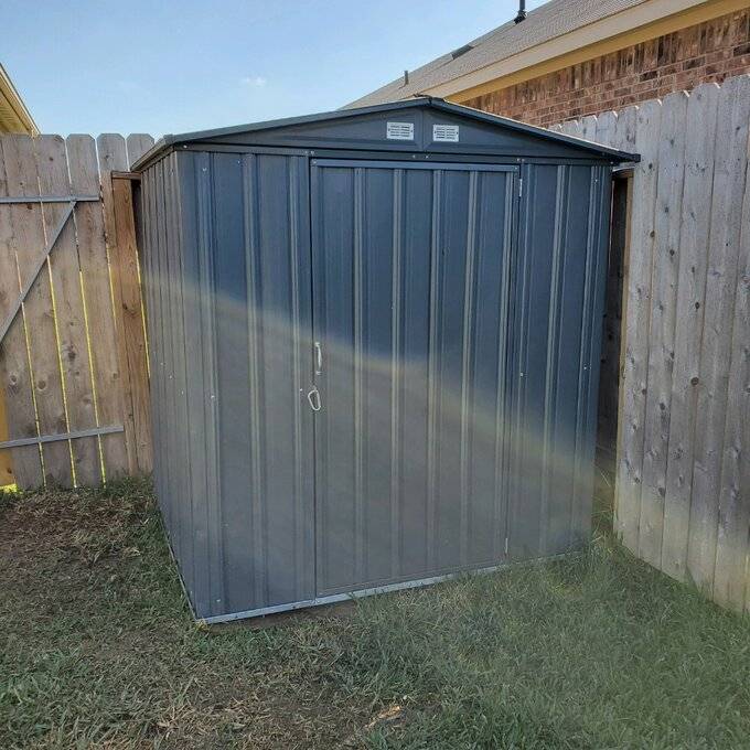 Shed 6 ft. W x 5 ft. D Metal Storage Shed