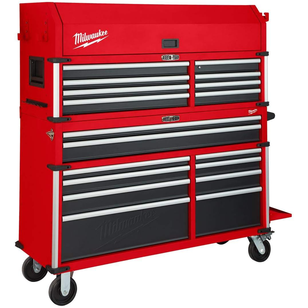Milwaukee 56 Premium 18-Drawer Tool Box Chest and Cabinet Combo with Electronic Keypad Lock