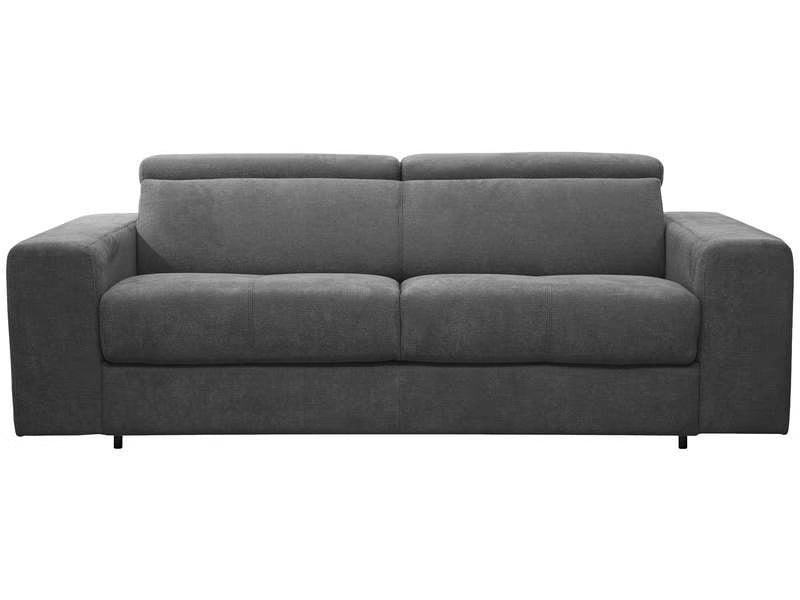 Canape droit convertible MODENA 3 pl Tissu taupe