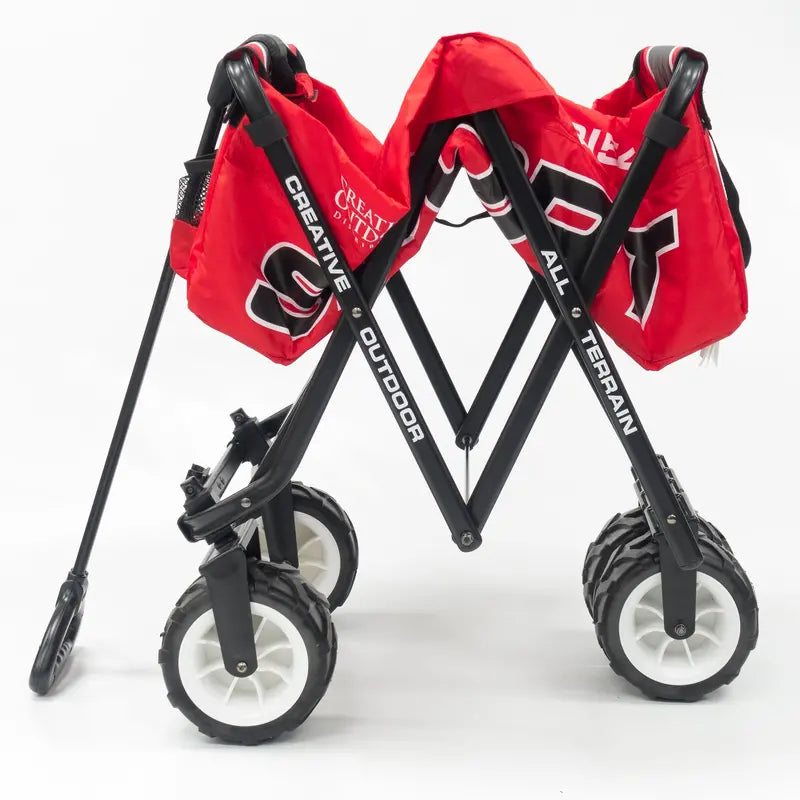 Creative Outdoor Sport All-Terrain Folding Wagon. Red