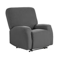 Mainstays Herringbone Stretch-to-Fit Fabric Recliner Slipcover. Stain Protection. 4-Piece. Charcoal