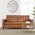 Milton 76 Vegan Leather Square Arm Sofa