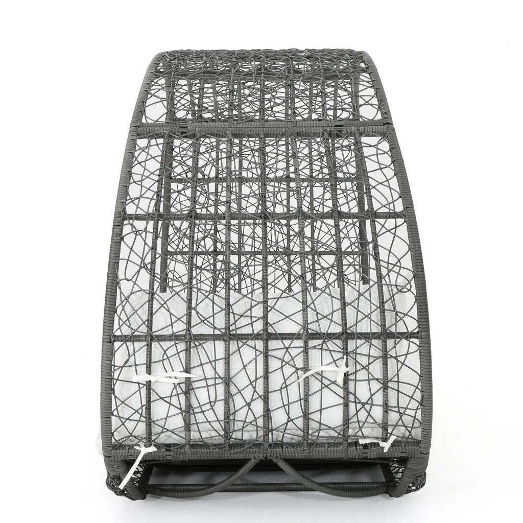 Lavina 91.26'' Aluminium.Wicker Outdoor Patio Daybed