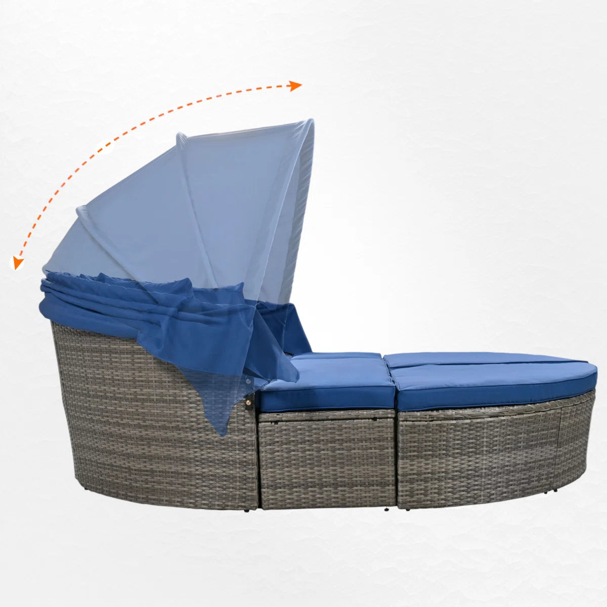 Joscelin 66.1'' Polyethylene (PE) Wicker Outdoor Patio Daybed