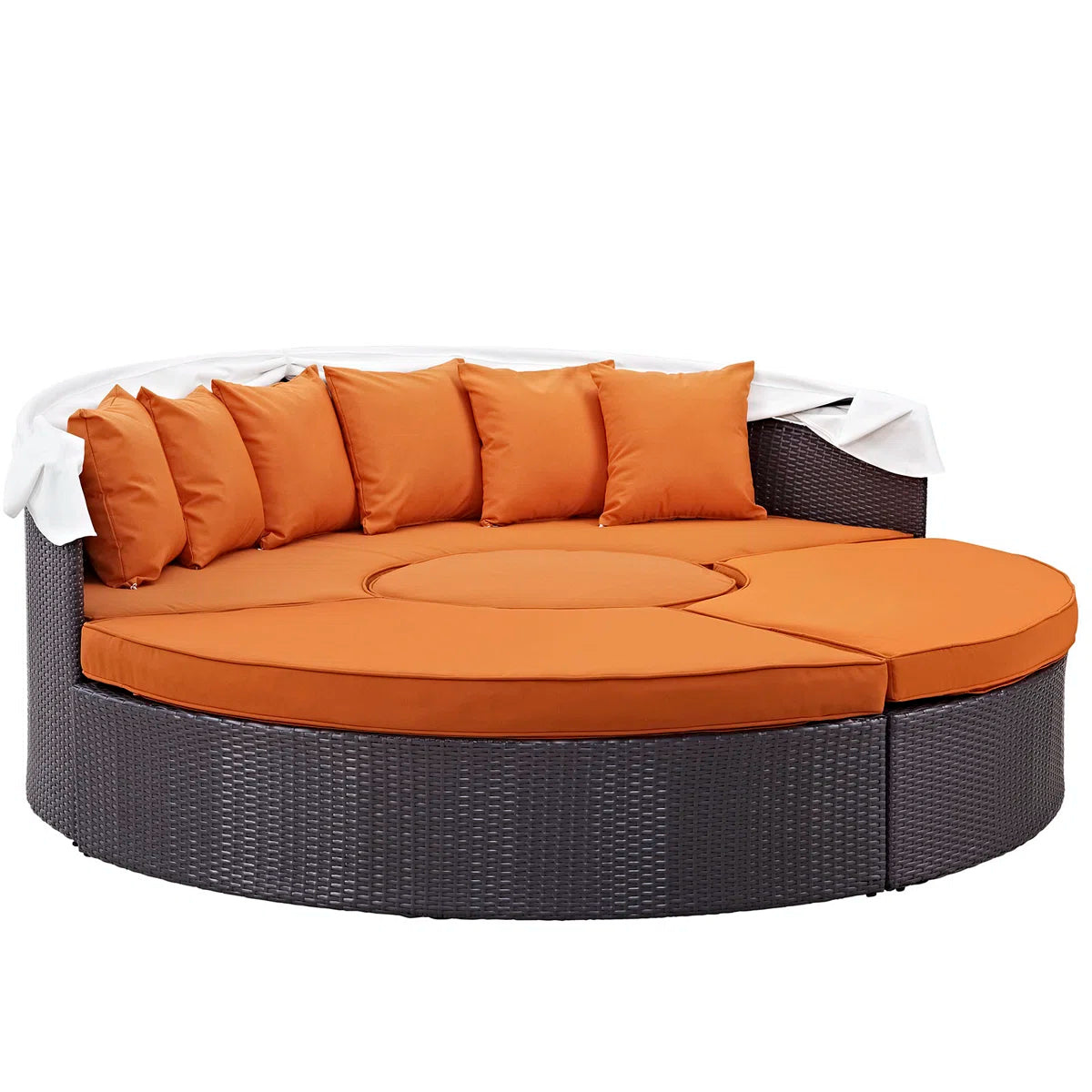 Quest Wicker Rattan Outdoor Patio Canopy Sectional Daybed