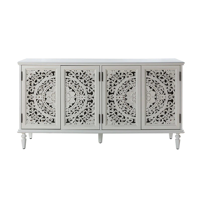 Emathides 63 Solid Wood Sideboard with Lighting & Wine Rack