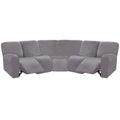 ULTICOR 7-Piece L Shape Sectional Recliner Sofa Covers. Velvet Stretch Reclining Couch Covers for Reclining L Shape Sofa. Thick. Soft. Washable