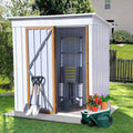 5 X 3 Ft Outdoor Storage Shed. Galvanized Metal Garden Shed With Lockable Doors. Tool Storage Shed For Patio Lawn Backyard Trash Cans