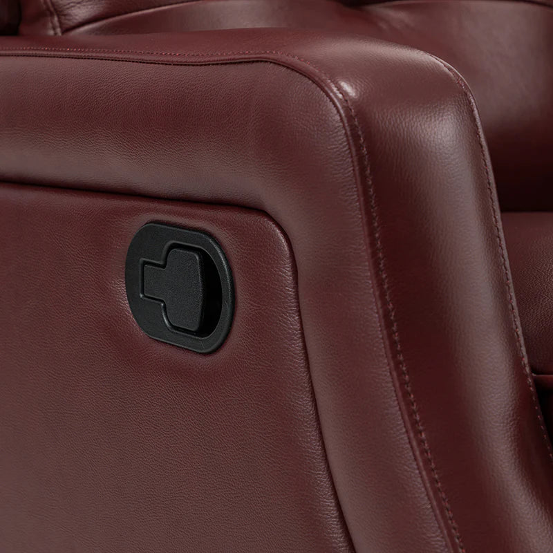 Benito 28.74 Wide Genuine Leather Swivel Rocker Recliner