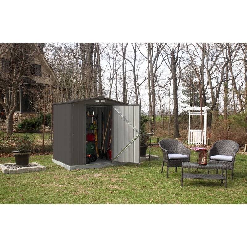 Shed 6 ft. W x 5 ft. D Metal Storage Shed