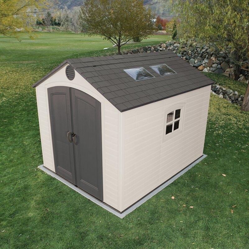 8 Ft. W x 10 Ft. D Plastic Traditional Storage Shed