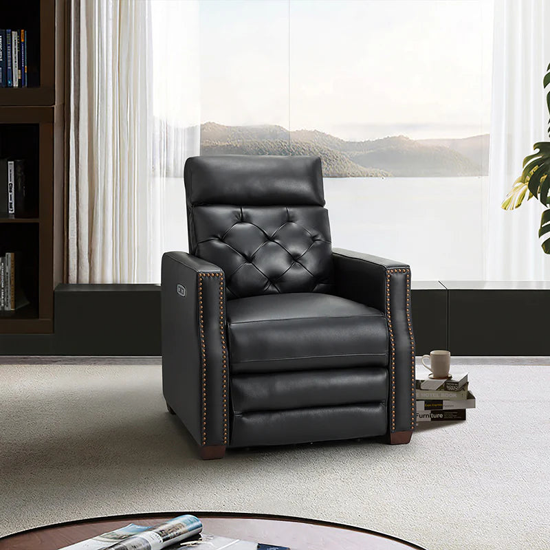 Carlota 31.5 Wide Genuine Leather Power Recliner