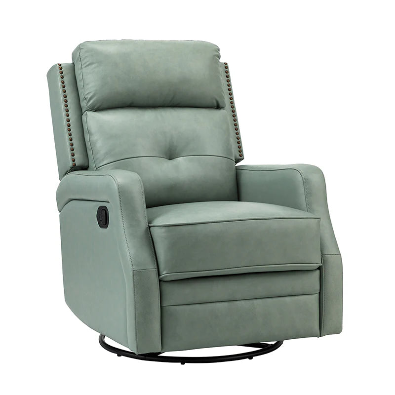 Benito 28.74 Wide Genuine Leather Swivel Rocker Recliner