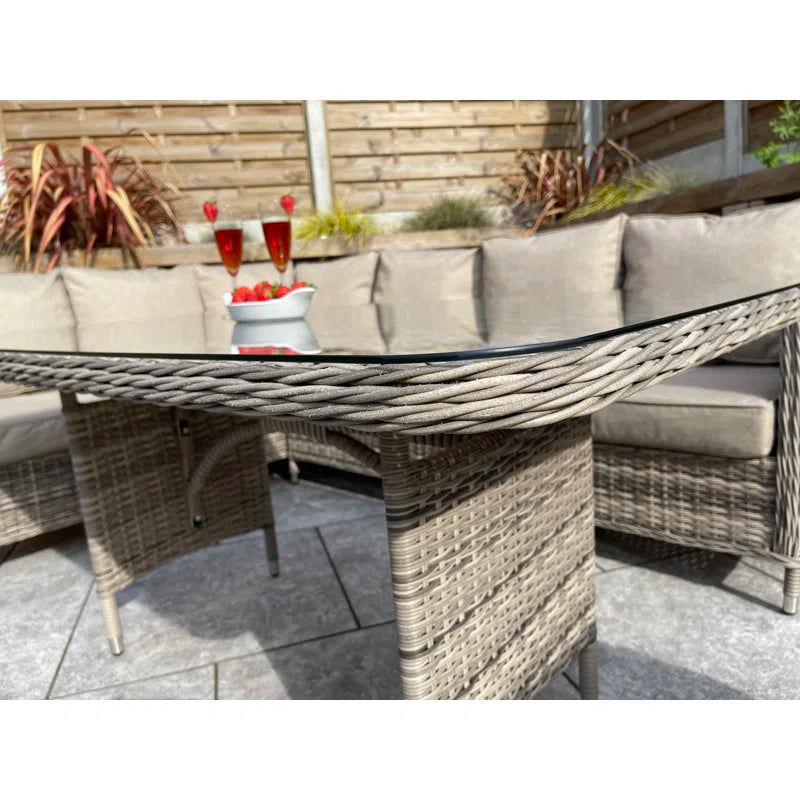 Auberta Wicker 9 - Person Garden Lounge Set