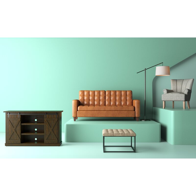 Milton 76 Vegan Leather Square Arm Sofa