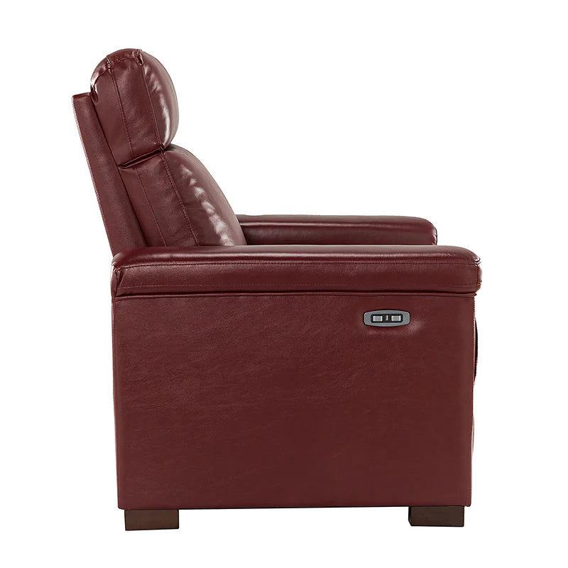 Lea 36.02 Wide Genuine Leather Power Recliner